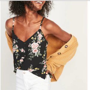 V-Neck Button-Front Cami for Women - XXL